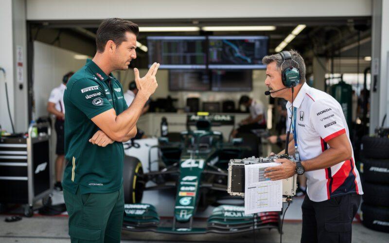 aston martin ends talks with honda over f1 battery technology, questioning the relevance of related inquiries amidst ongoing developments in formula 1.