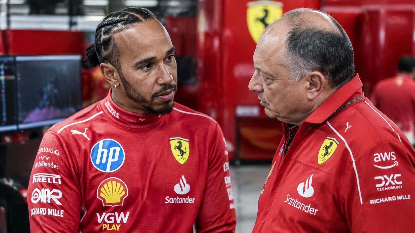 lewis hamilton dismisses rumours surrounding ferrari team principal fred vasseur, telling those pointing fingers to look elsewhere amid formula 1 speculation.