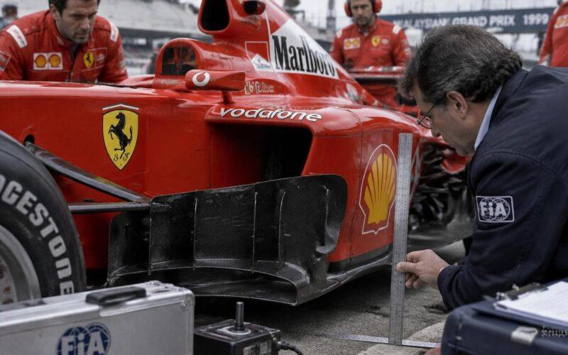 relive the day ferrari faced a double disqualification, as a controversial bargeboard ruling sent shockwaves through formula 1.